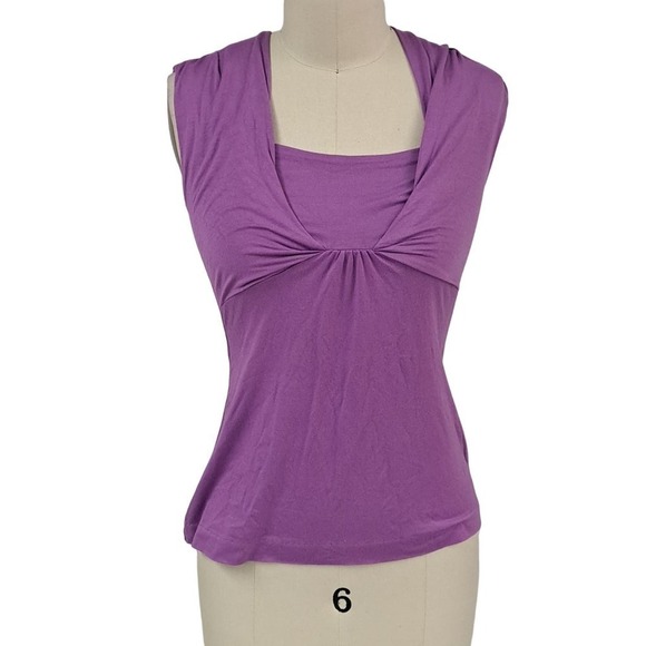 Banana Republic Purple Twist Front top XSP - Picture 1 of 5